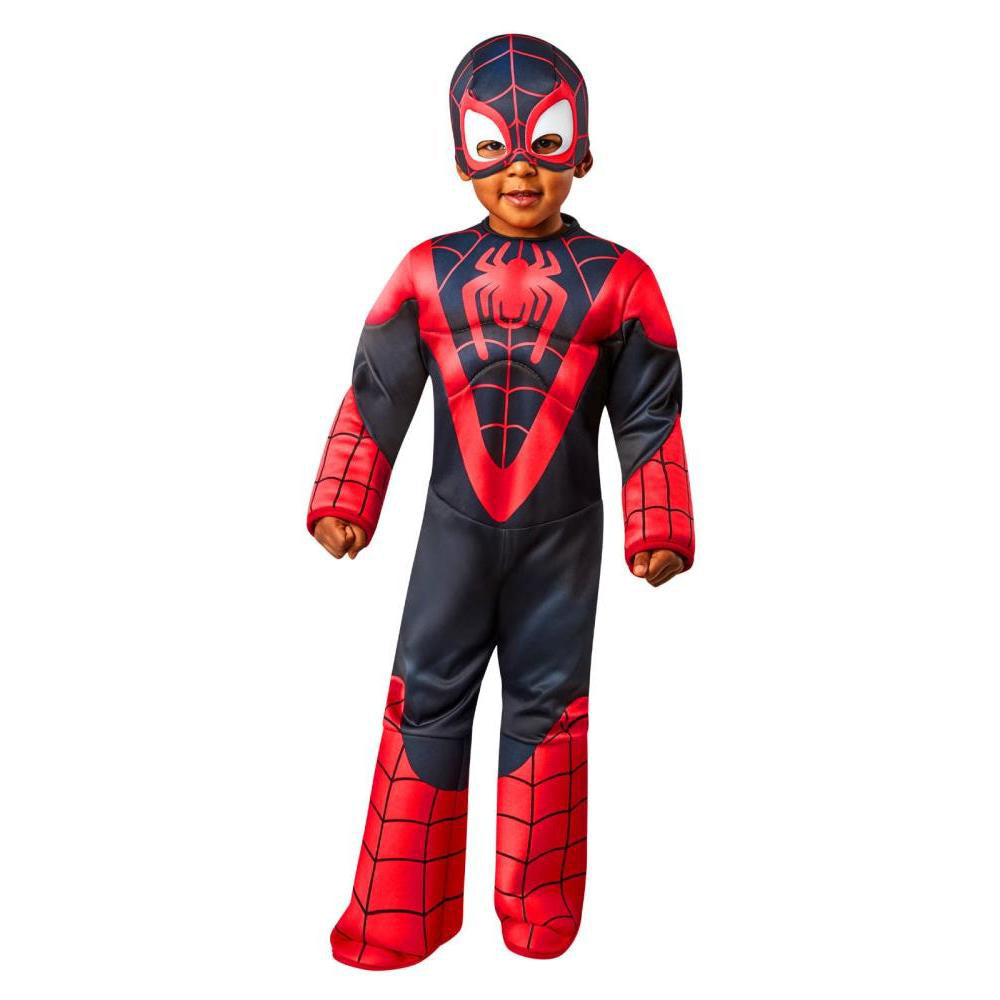 Marvel Spidey and His Amazing Friends Miles Morales Deluxe Kids Costume with Mask – Black Colour