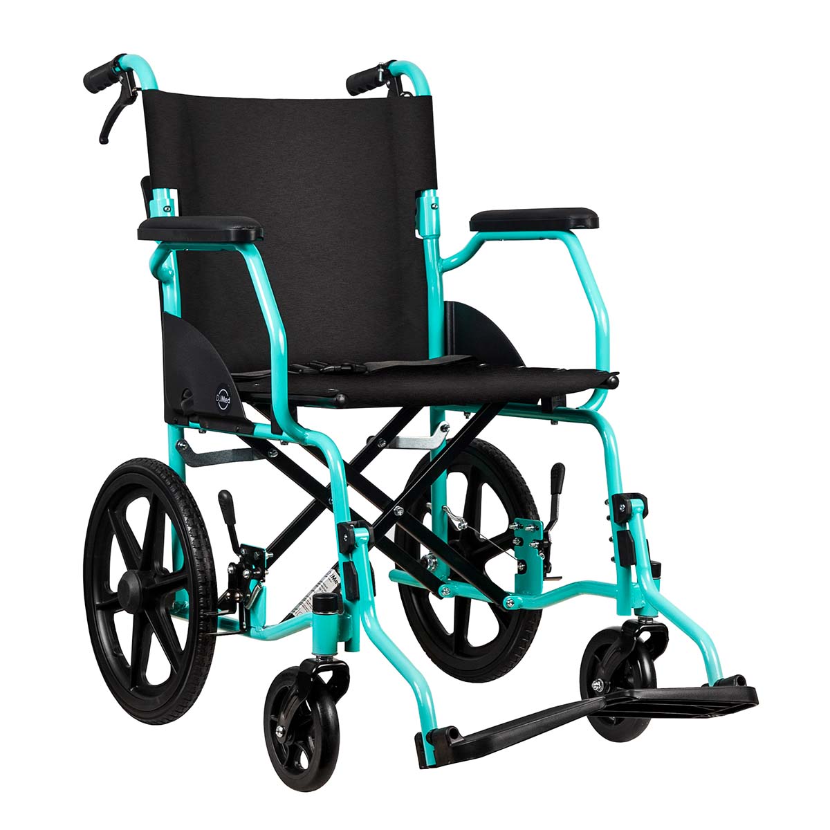 Classic Transit Wheelchair - Aqua/ Black