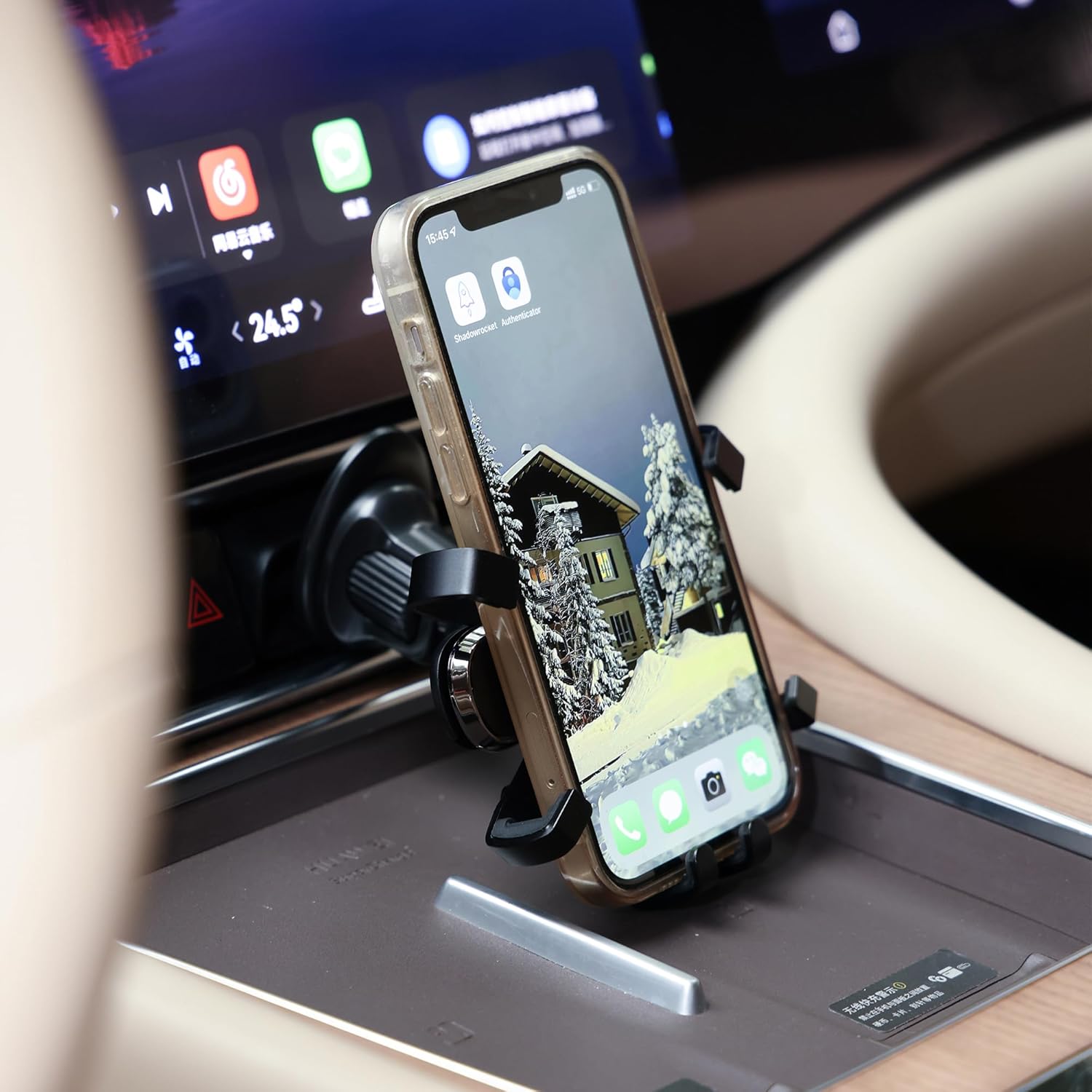 Urbanoki Air Vent Car Phone Holder Mount Strong Grip for Smartphones - Black