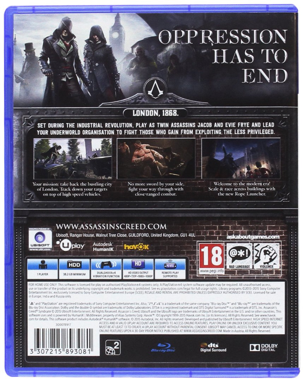 Ubisoft Assassin's Creed Syndicate (PS4)