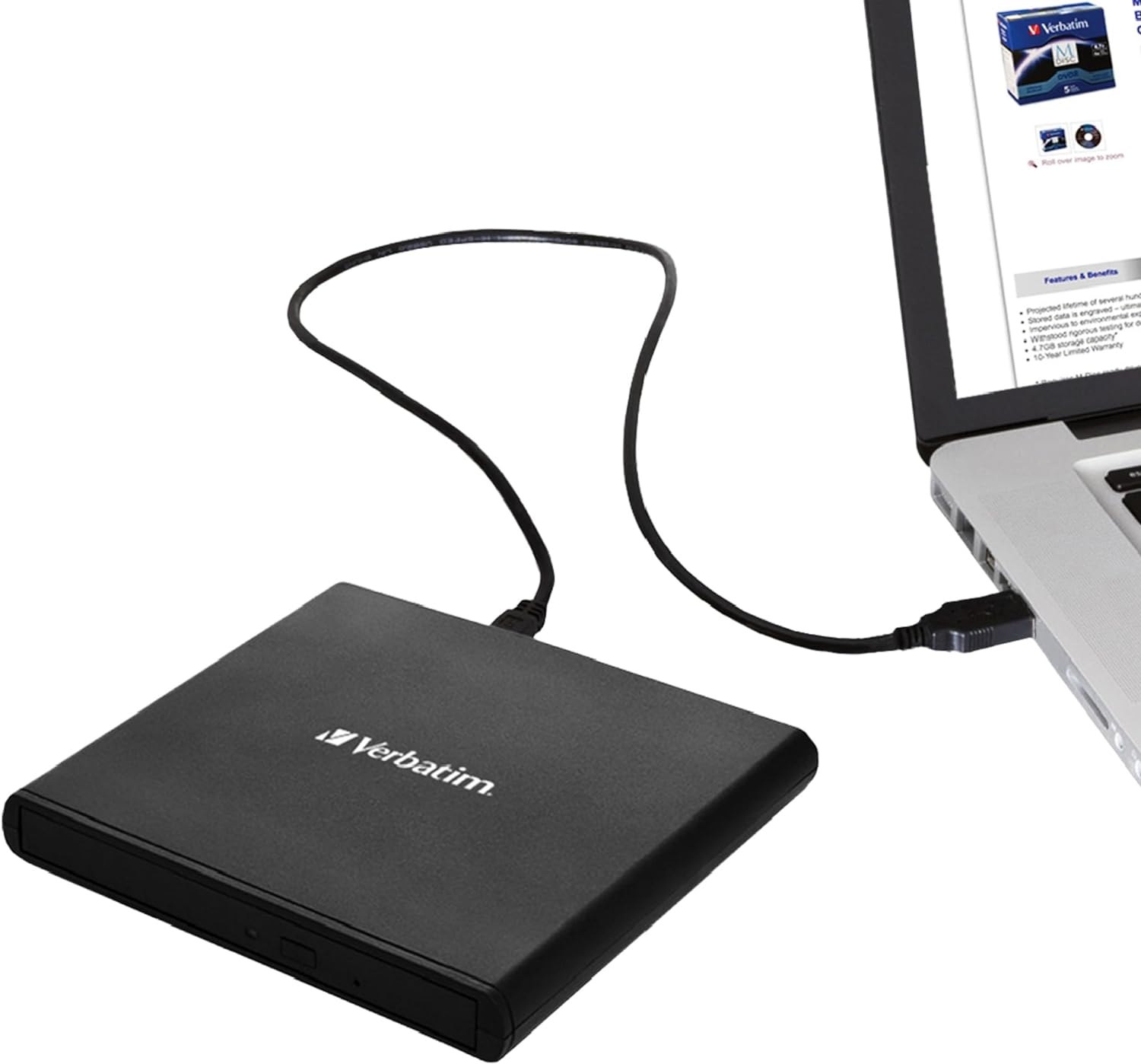 Verbatim External Slimline Mobile CD/DVD Writer