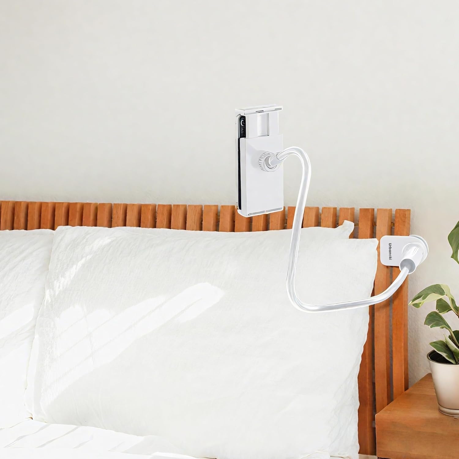 Urbanoki Gooseneck Phone Holder Flexible Clamp Mount for Bed Desk - Available in Two Colours