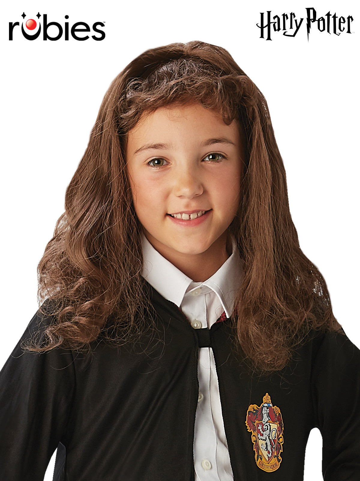 Hermione Granger Child Wig with Long Auburn Hair and Fringe for Dress Up