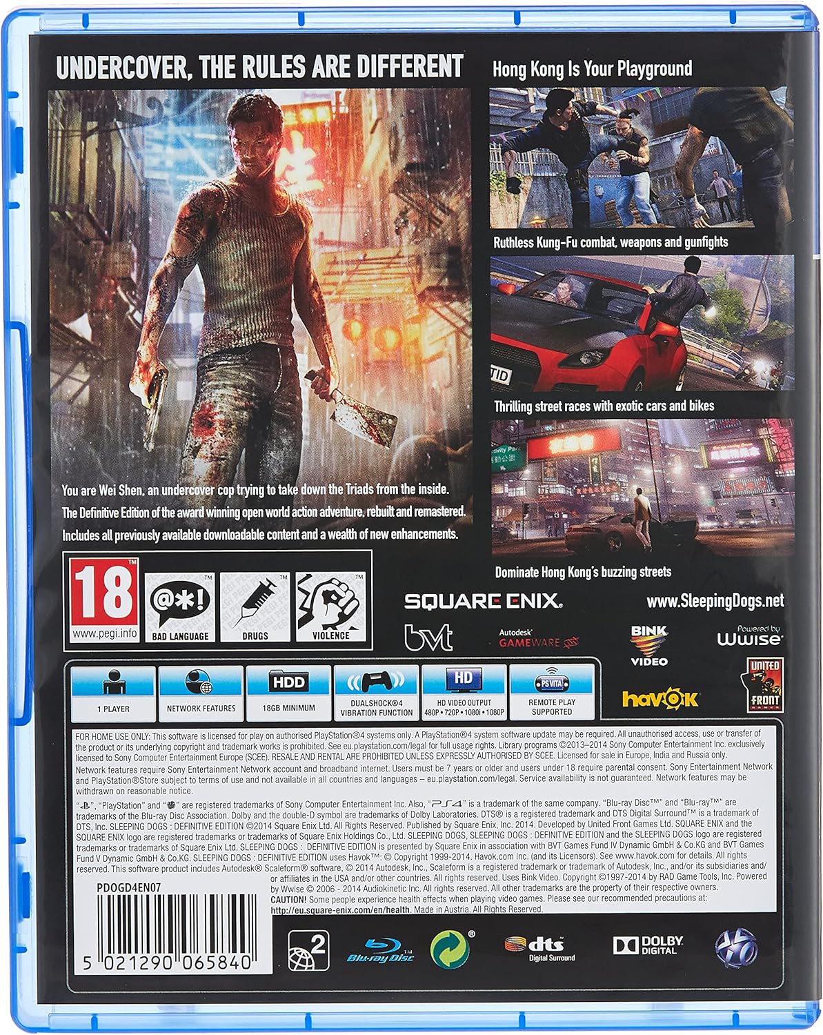 PlayStation Sleeping Dogs - Definitive Edition (PS4)