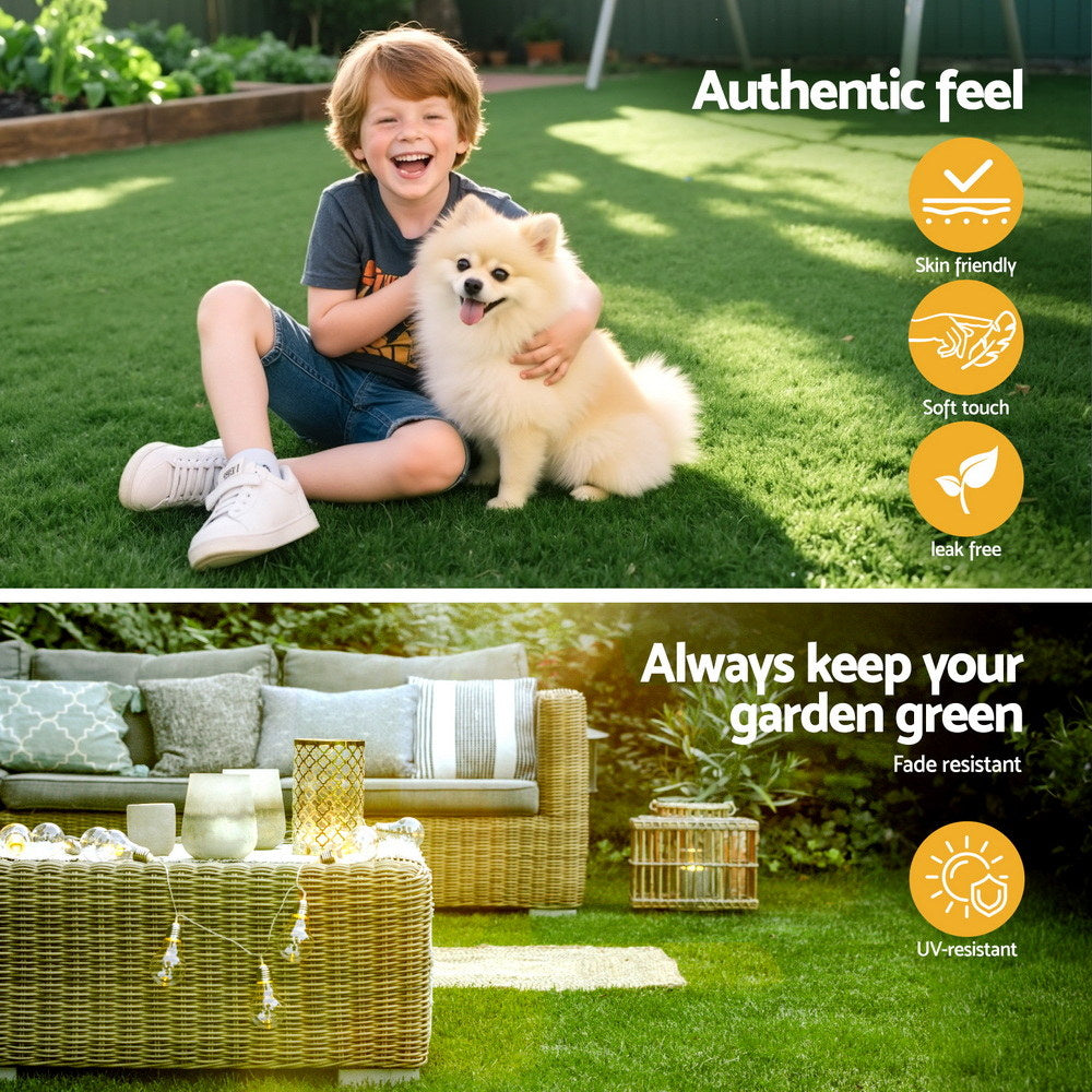 Prime Turf Artificial Grass Rug Fake Grass 2 Rolls 15mm Height 50cm x 2m Indoor Outdoor