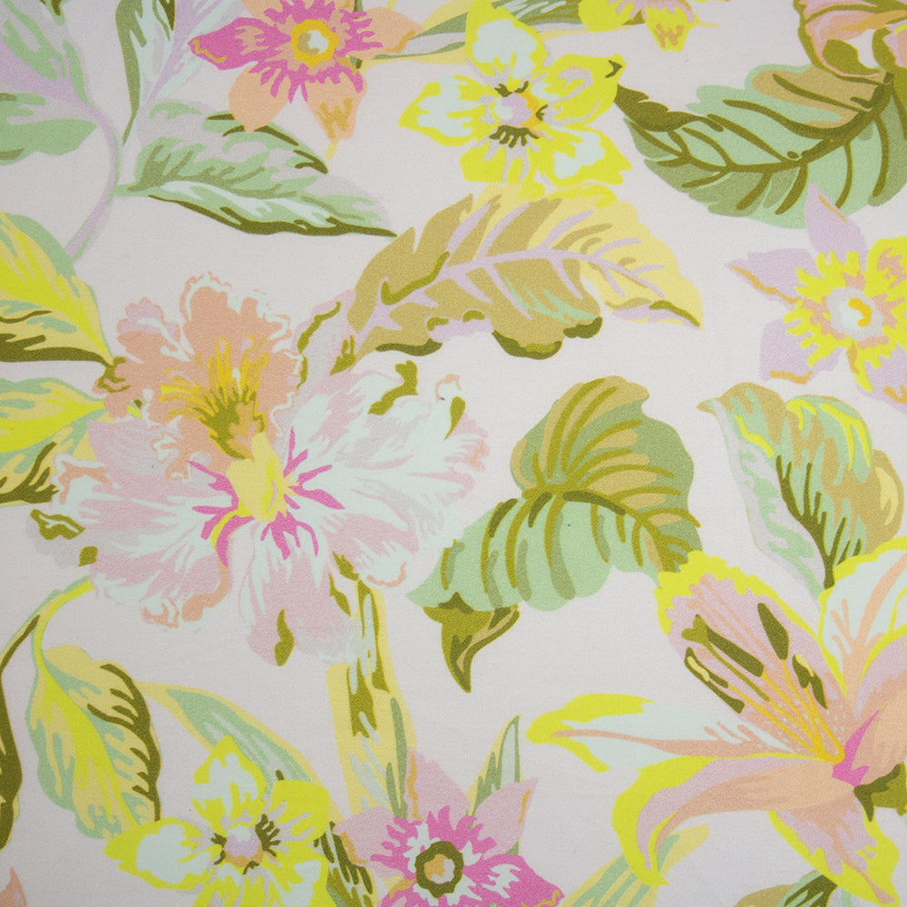 Phoebe Tropical Floral Cotton Quilt Cover Set Double Queen King – Reversible Bedding