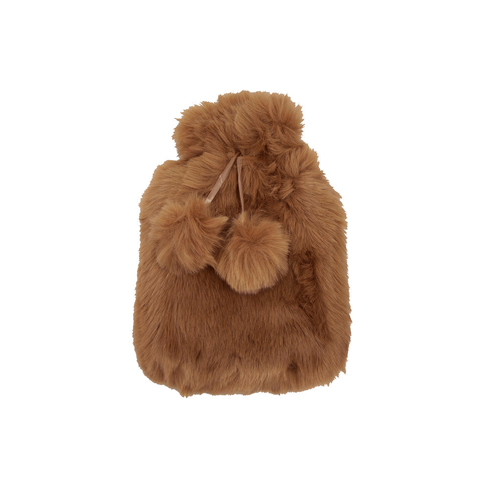 Bambury Luxury Faux Fur Hot Water Bottle - Fawn