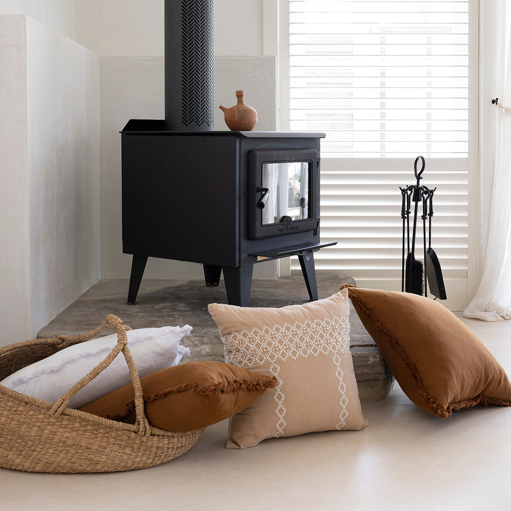 Bambury Marion Square Cushion - Latte