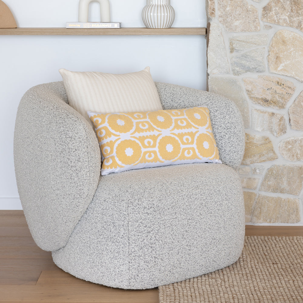 Bambury Philippa Rectangle Cushion - Custard