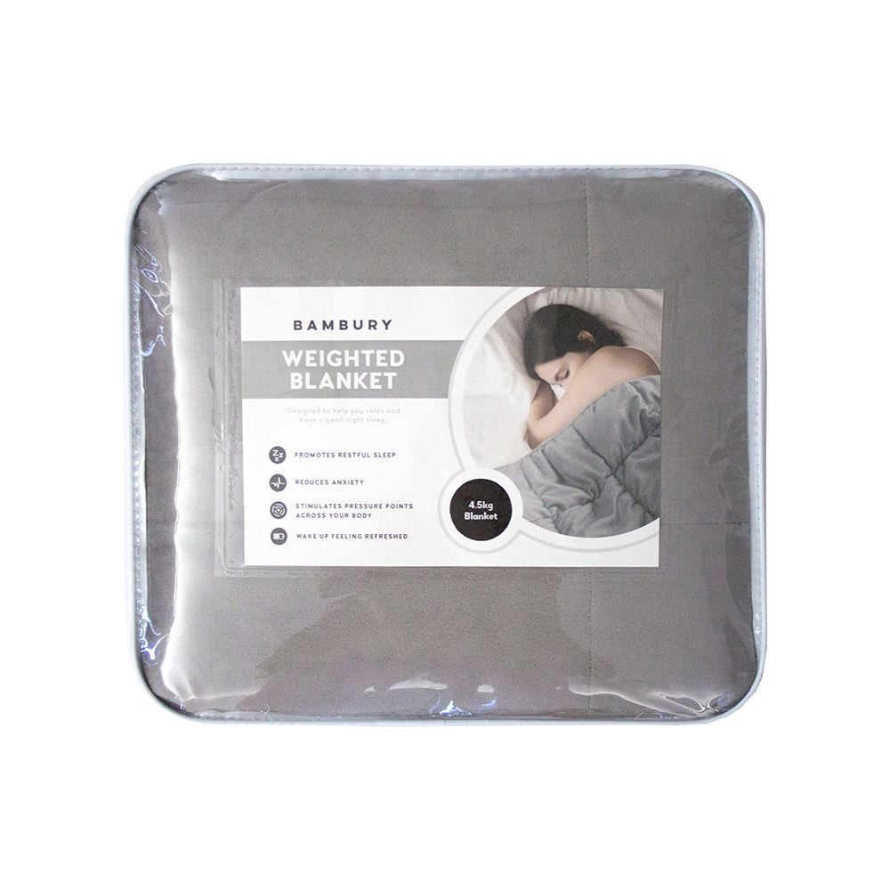 Bambury Weighted Blanket – Grey Single Size 140x210cm