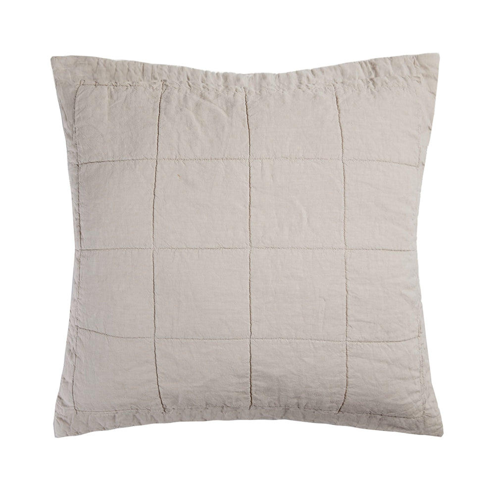 Bambury French Flax Linen Quilted European Sham