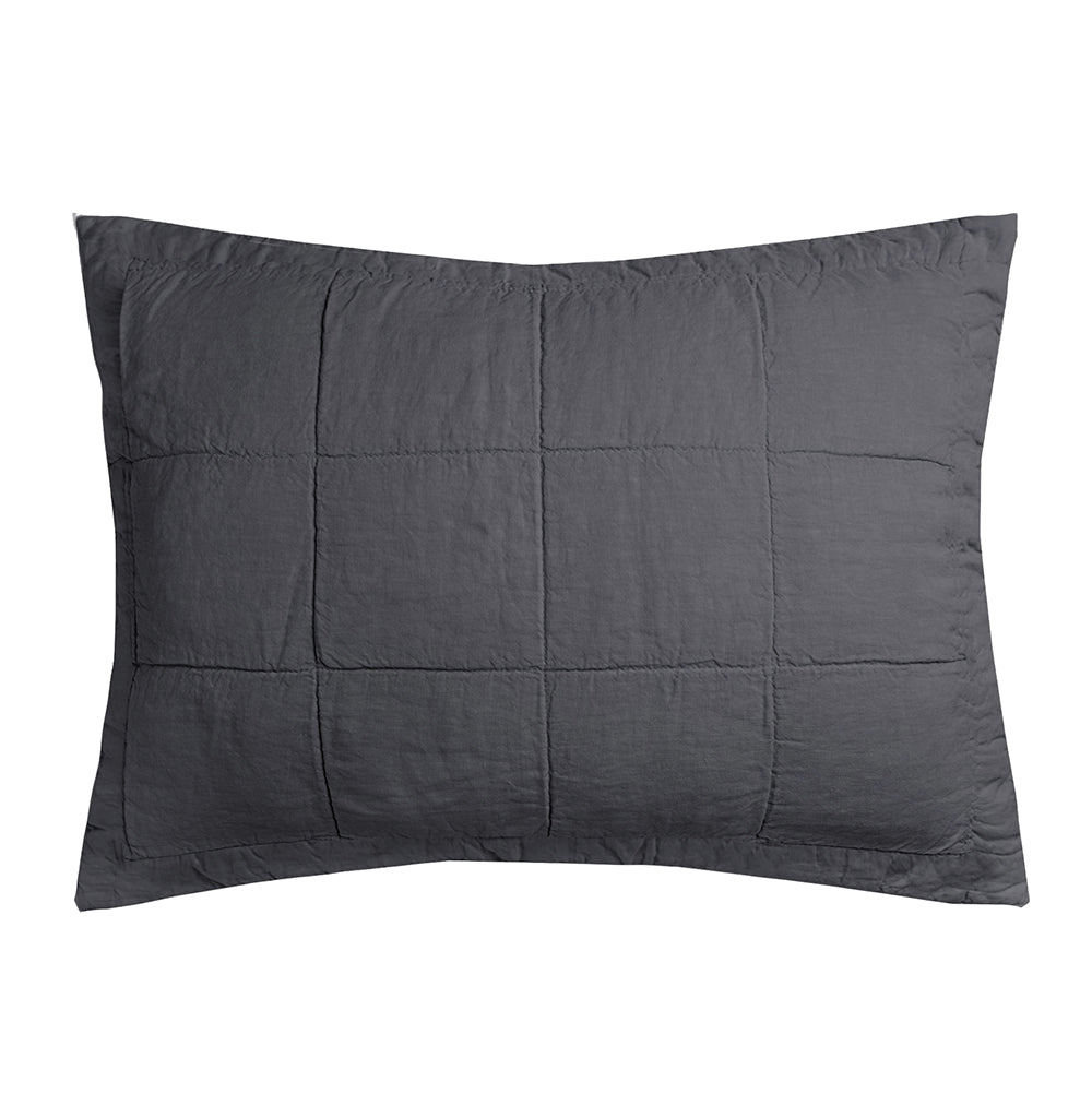 Bambury French Flax Linen Quilted Sham