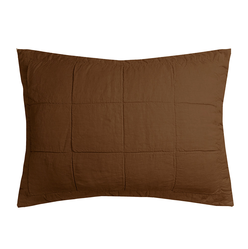 Bambury French Flax Linen Quilted Sham