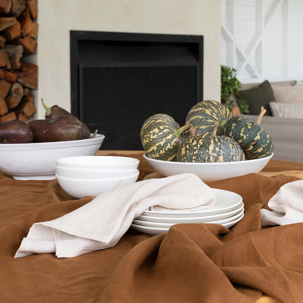 Bambury French Flax Linen Rectangle Tablecloth