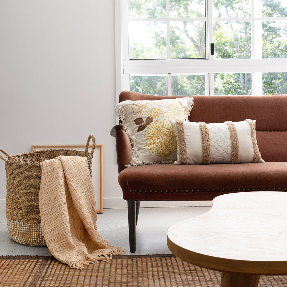 Bambury Sedona Rectangle Cushion - Cappuccino