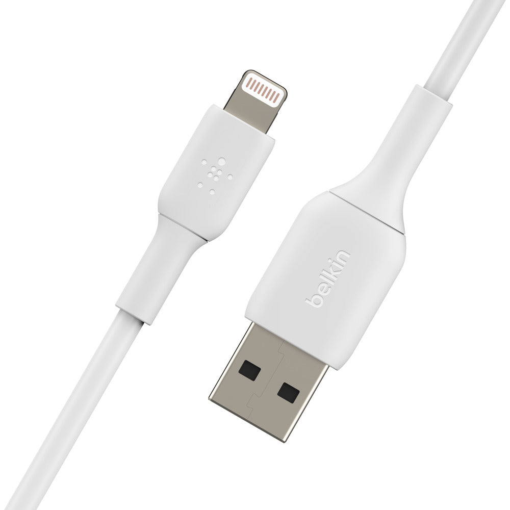 Belkin BoostCharge Lightning to USB-A Cable  1mFor Apple Devices - White