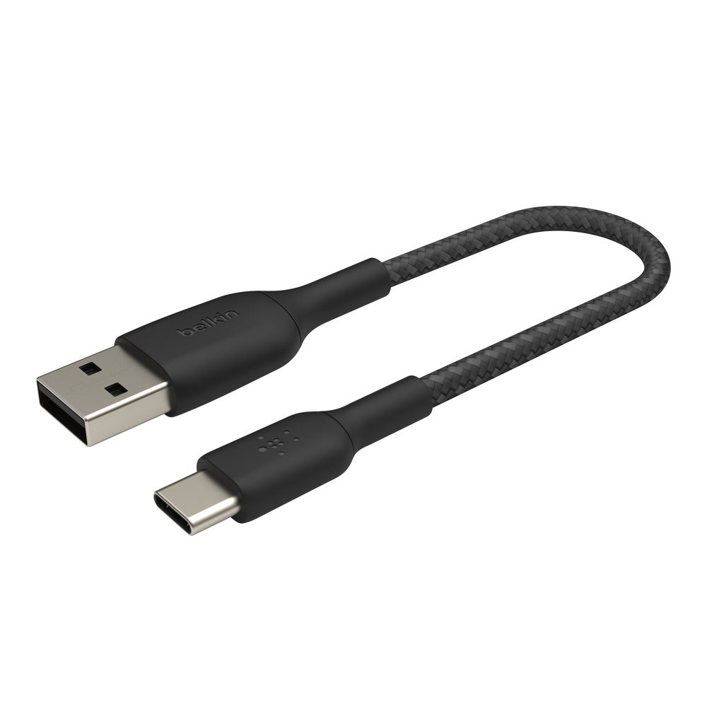 Belkin BoostCharge USB-A to USB-C Braided Cable  0.15m BlackUniversally compatible - Black