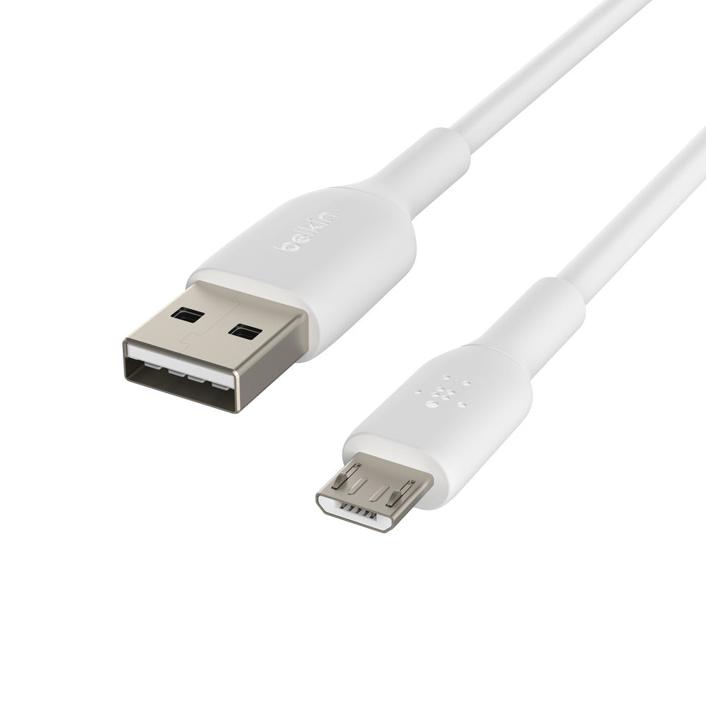 Belkin BoostCharge USB-A to Micro-USB Cable  1mUniversally compatible - White