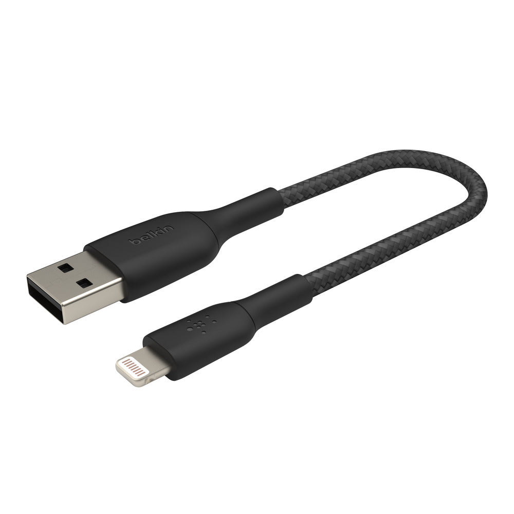 Belkin BoostCharge Lightning to USB-A 0.15M Cable For Apple Devices - Black