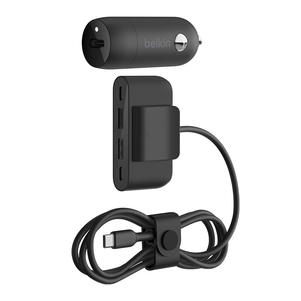 Belkin BoostCharge 30W USB-C Car ChargerWith USB-C to Lightning Cable - Black