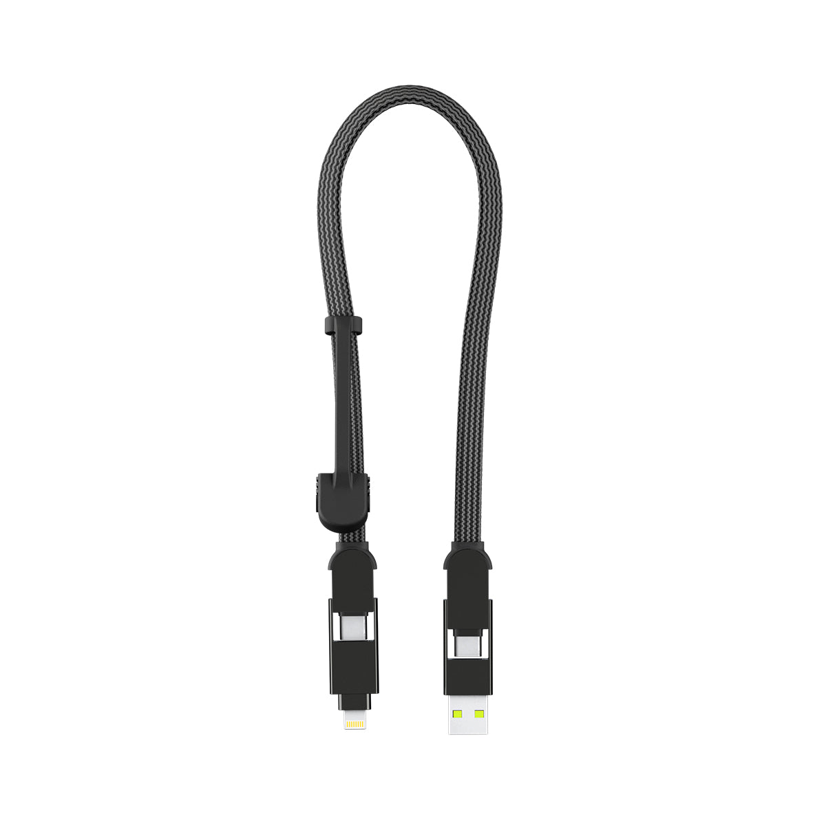 Rolling Square inCharge XL100W 6 in 1 Travel Charging Cable - 30cm - Urban Black