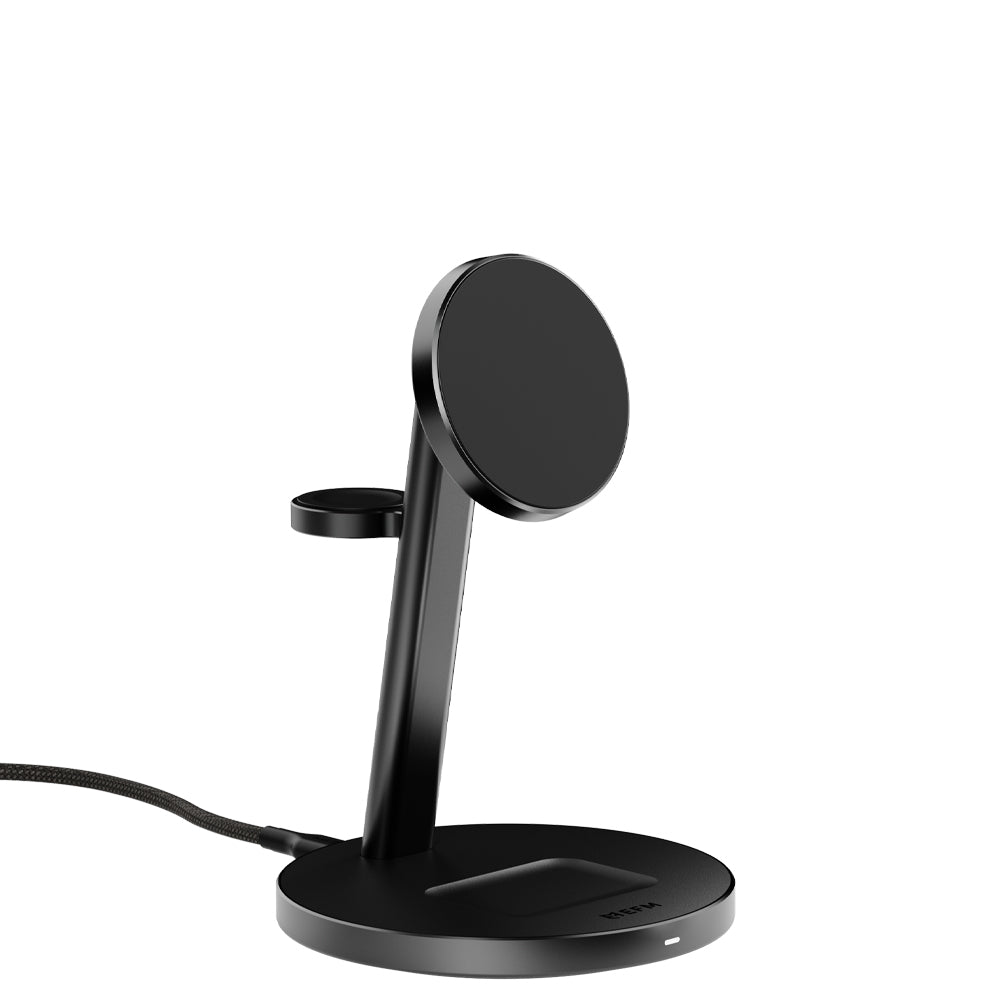 EFM Qi2 Trio Wireless Charge Stand – 30W Power & 5W Power Compatible