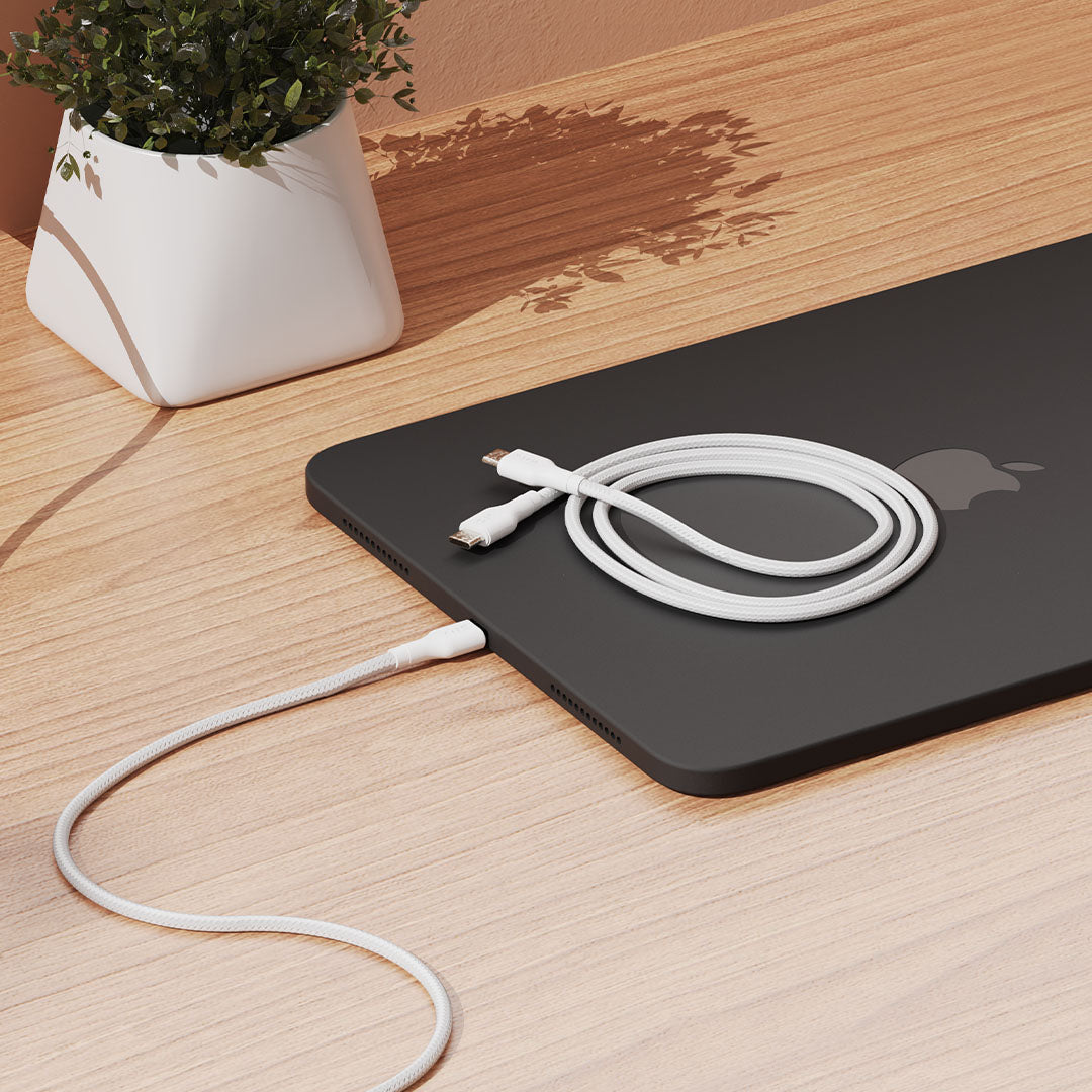 EFM USB-C Braided Cable Twin Pack - 2MWith 60W Power Throughput
