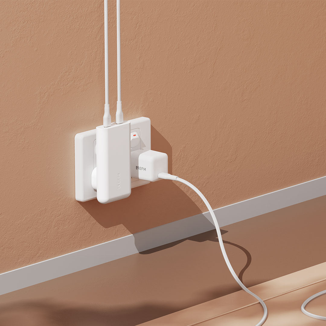 EFM USB-C Braided Cable Twin Pack - 2MWith 60W Power Throughput