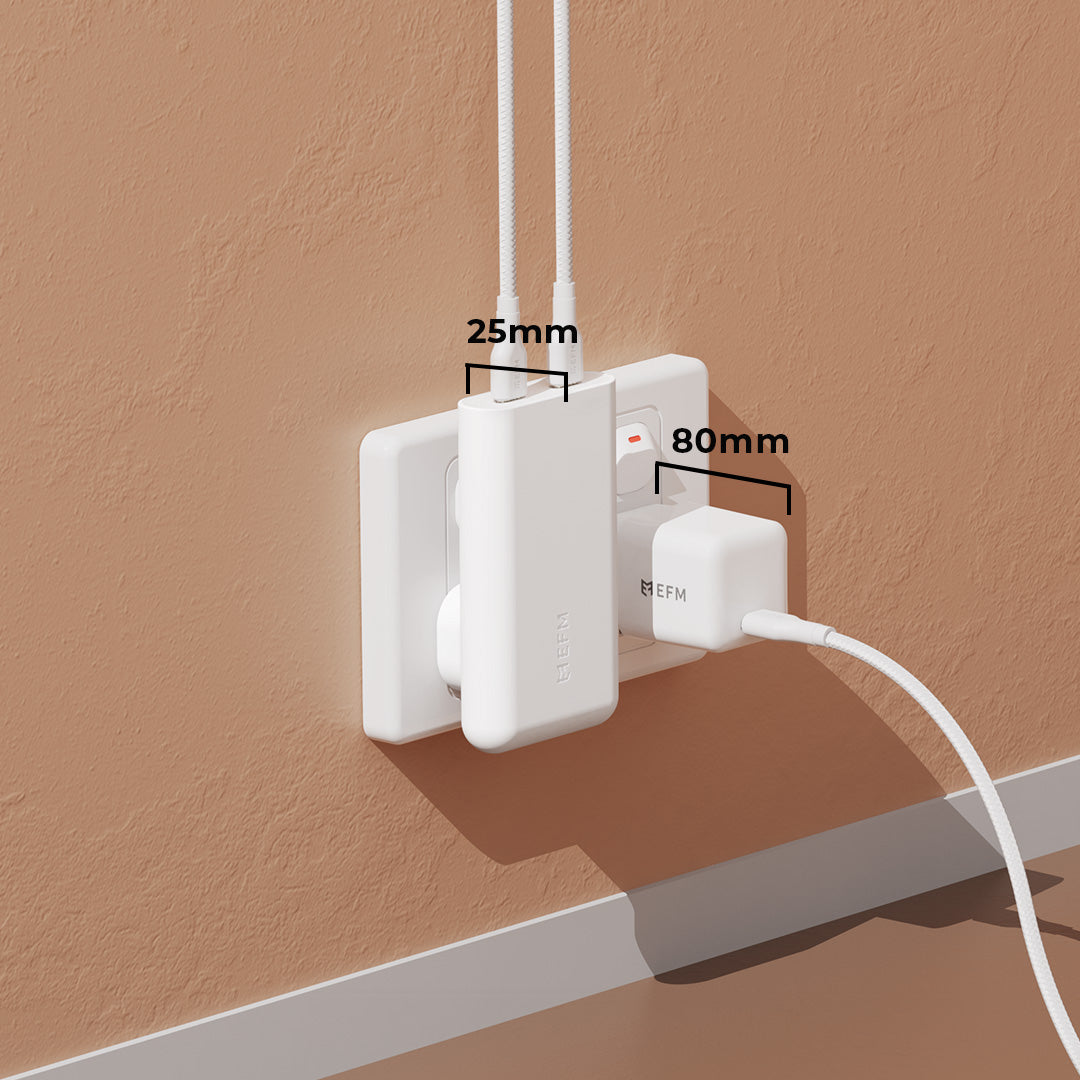 EFM 65W SlimLine Wall Charger With GaN  Power Delivery and PPS