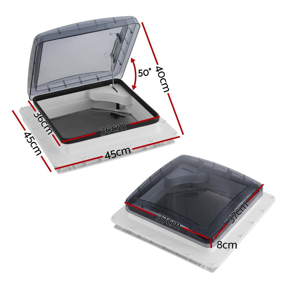 Weisshorn Caravan Roof Vent Air Exhaust Hatch RV Motorhome Camper White
