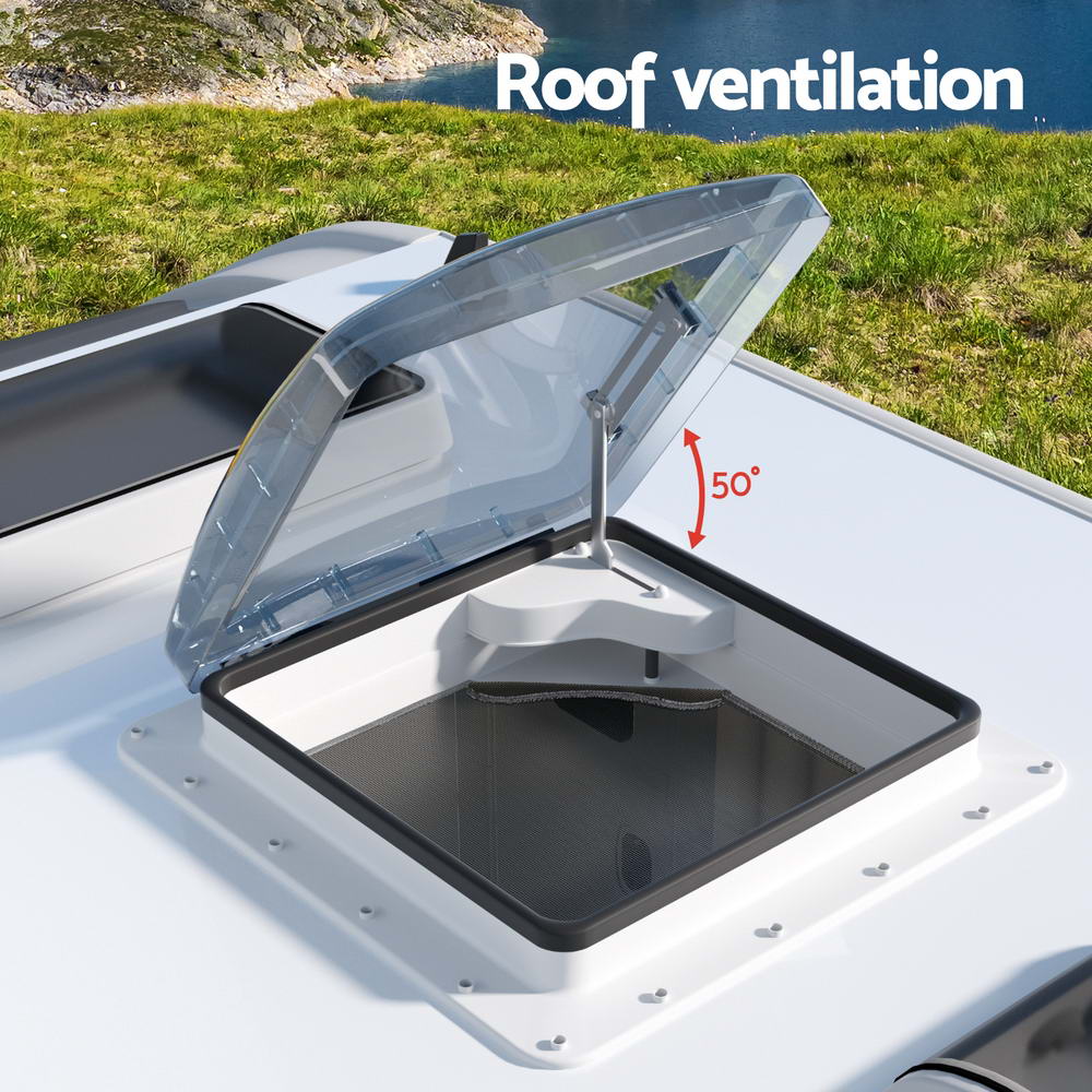 Weisshorn Caravan Roof Vent Air Exhaust Hatch RV Motorhome Camper White