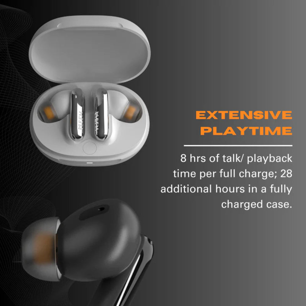 EFM Chicago TWS EarbudsWith Advanced Active Noise Cancelling - White