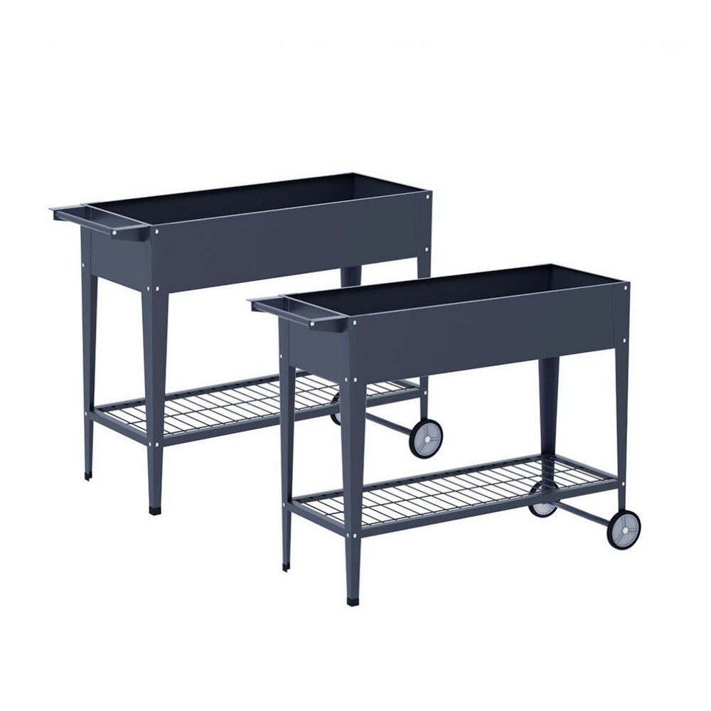 Green Fingers Raised Garden Bed x2 Elevated Planter Box Raised Container Herb