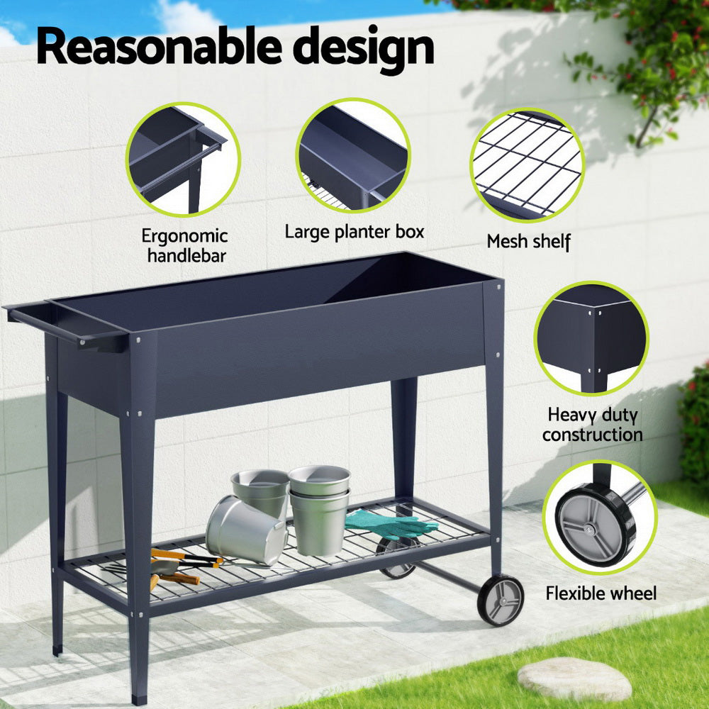 Green Fingers Raised Garden Bed x2 Elevated Planter Box Raised Container Herb