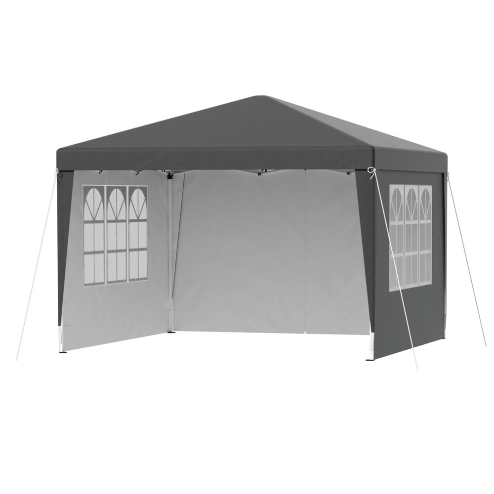 Instahut Gazebo 3x3 Pop Up Marquee Folding Tent Wedding Gazebos Camping Outdoor Shade Canopy Gray