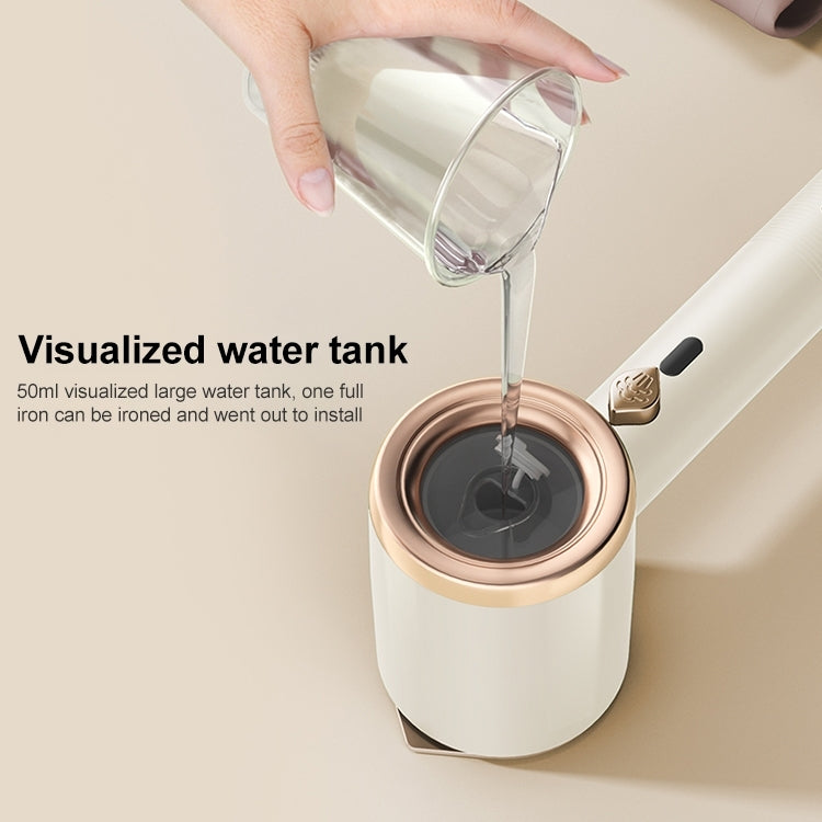 Handheld Clothes Steamer Iron Titanium Heat Plate Visual Water Tank Compact Travel Design