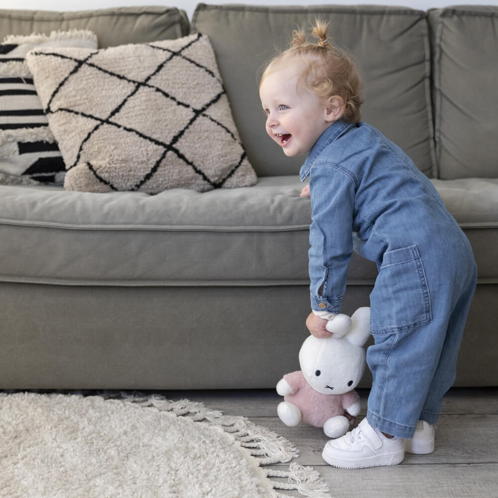 DADWAY Miffy Fluffy Medium Plush 25cm Soft Toy with Bell for Newborns