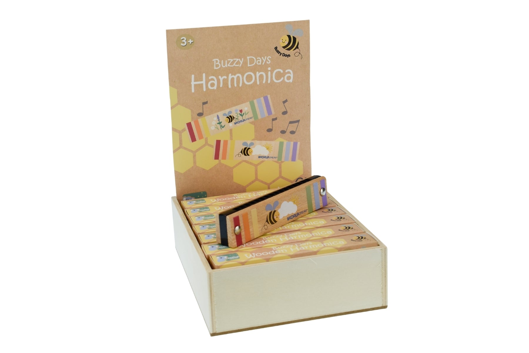 Koala Dream Buzzy Days Bee Harmonicas Pack of 12 – Musical Toy for Kids