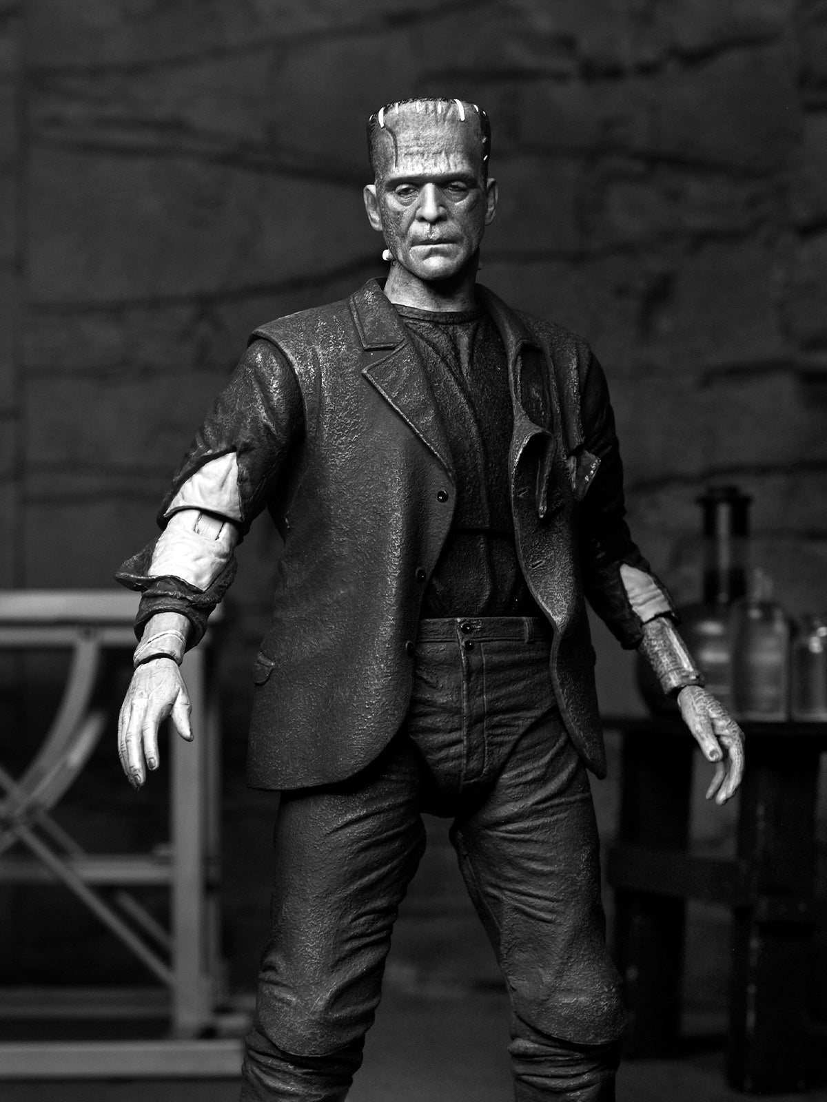 Frankenstein’s Monster B and W Ultimate Action Figure 7” by NECA with Accessories