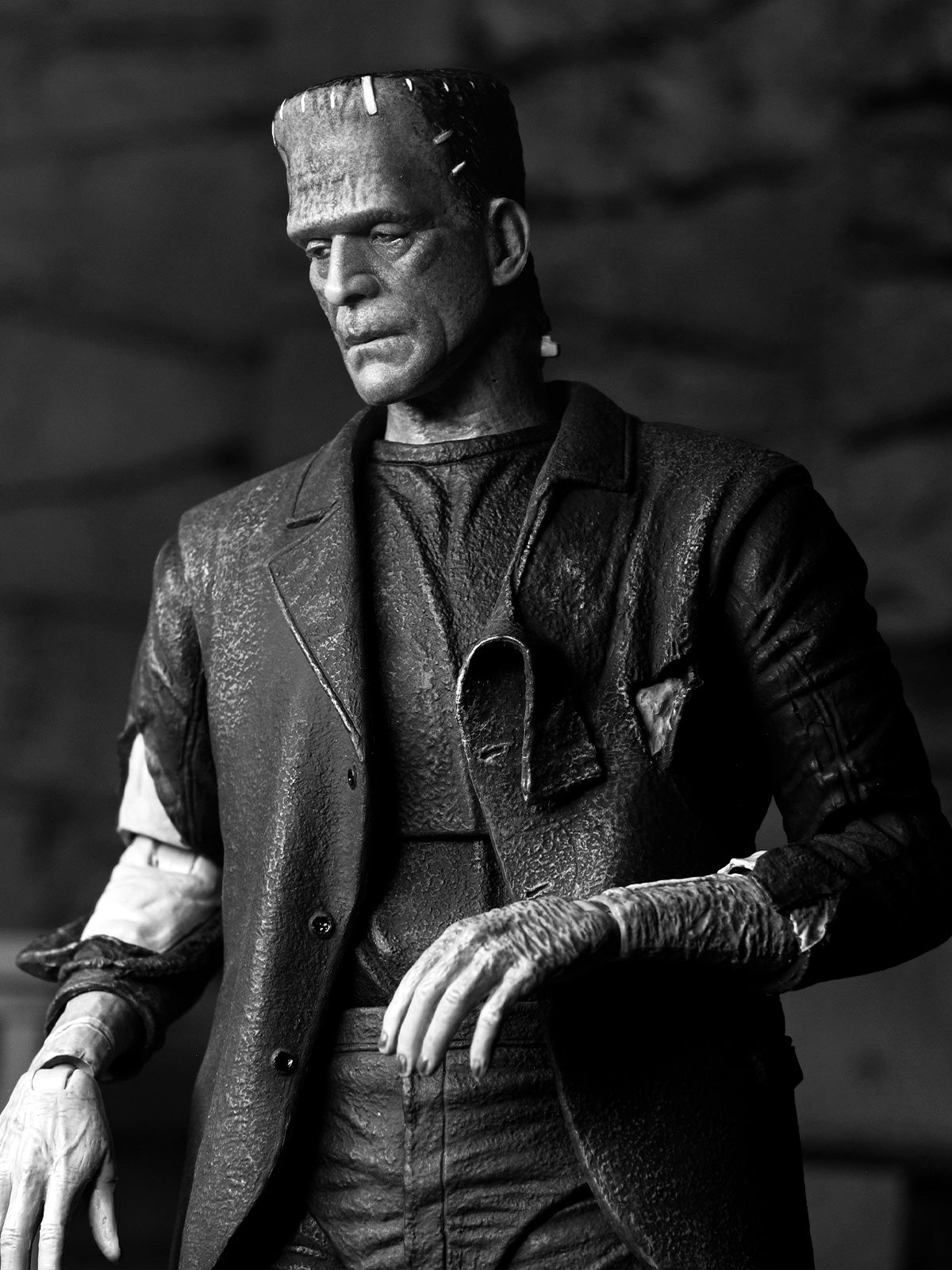Frankenstein’s Monster B and W Ultimate Action Figure 7” by NECA with Accessories