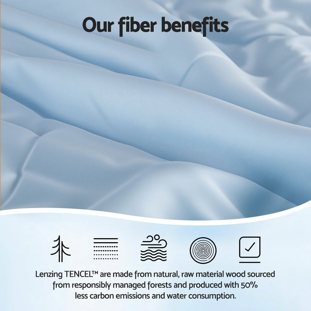 Giselle Tencel Quilt 200GSM Summer Quilts Comforter Doona Light Weight Soft Throw Blanket Single