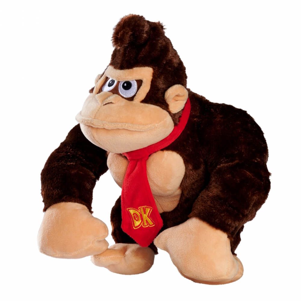 Simba Donkey Kong Plush 35cm Official Super Mario Soft Toy for Nintendo Fans