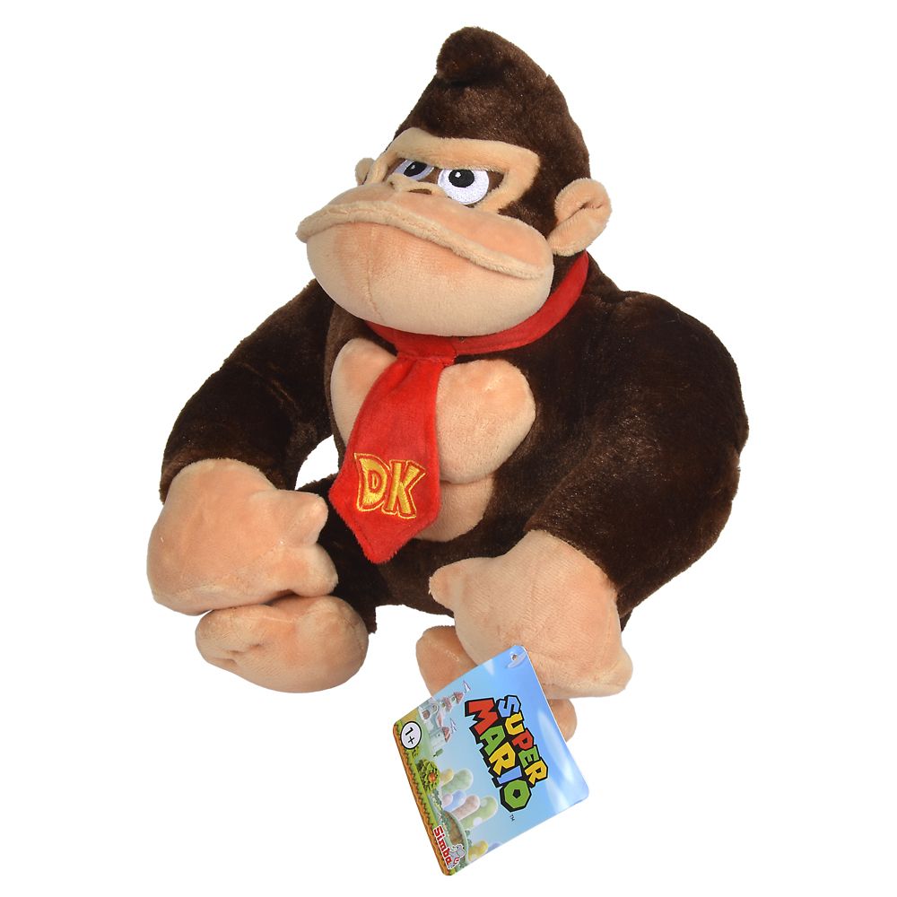 Simba Donkey Kong Plush 35cm Official Super Mario Soft Toy for Nintendo Fans