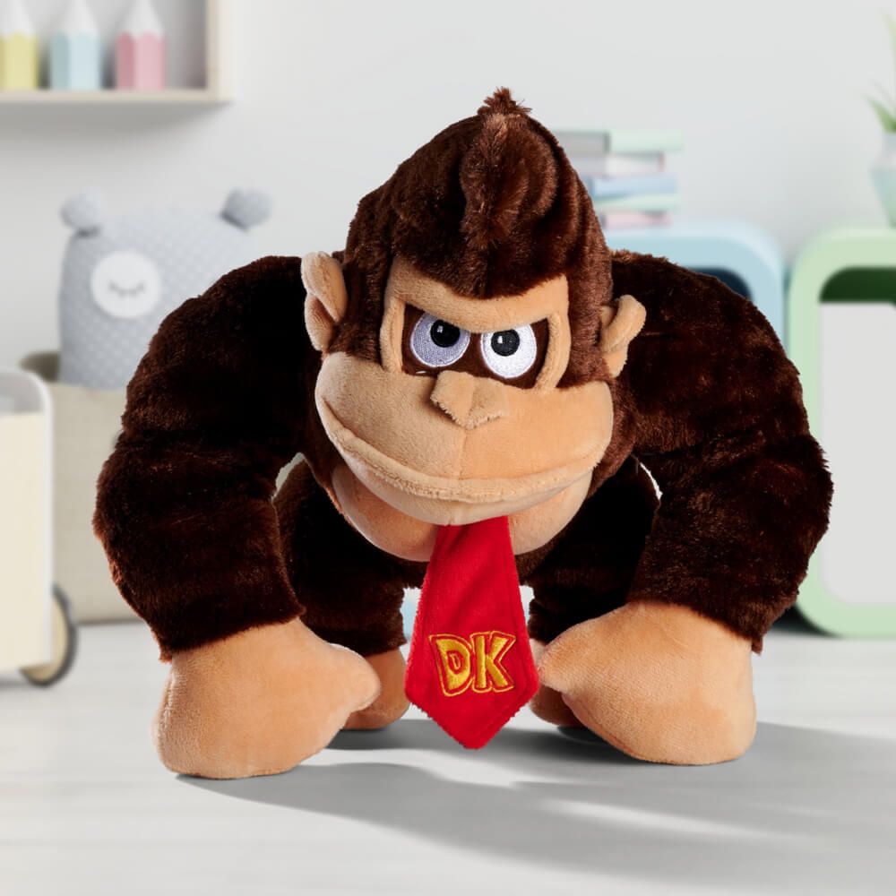 Simba Donkey Kong Plush 35cm Official Super Mario Soft Toy for Nintendo Fans
