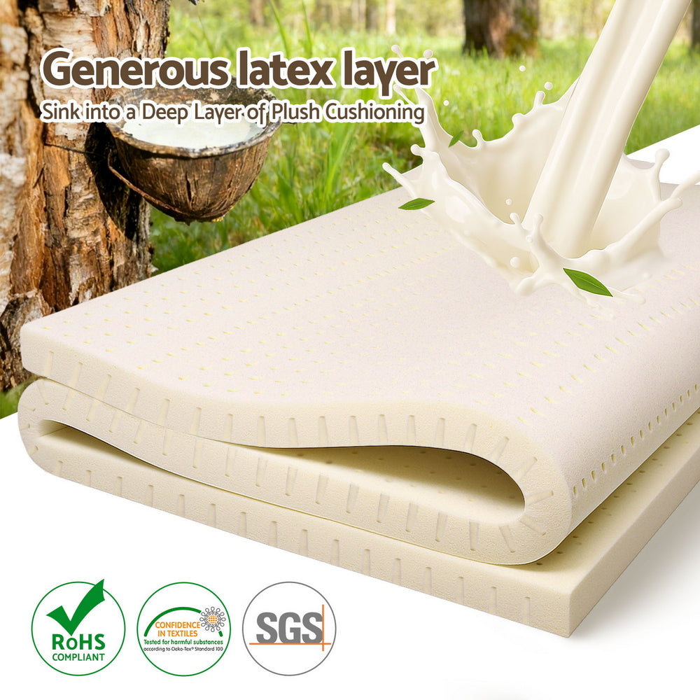 Giselle Bedding Latex Mattress Topper 5cm King