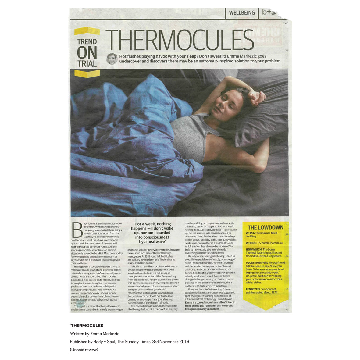 Bambury Thermal Balancing Mattress Topper