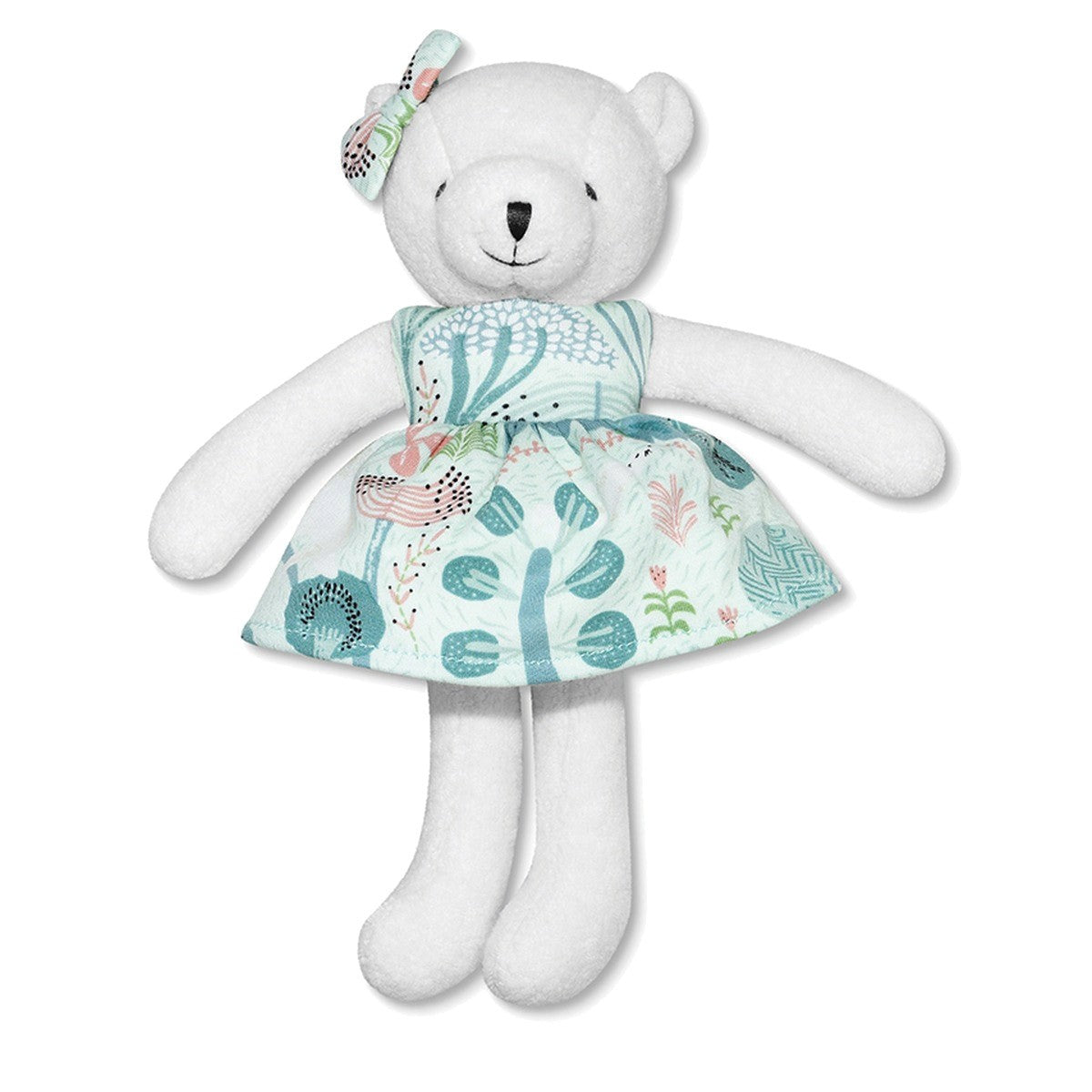 Apple Park Little Minty Bloom Bear Organic Plush Toy for Babies and Toddlers