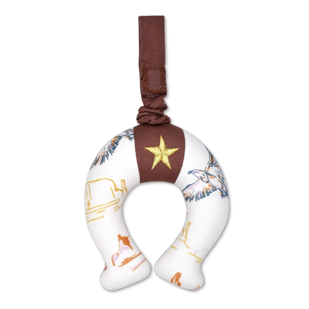 Apple Park Canyon Horseshoe Stroller Toy Organic Baby Travel Toy