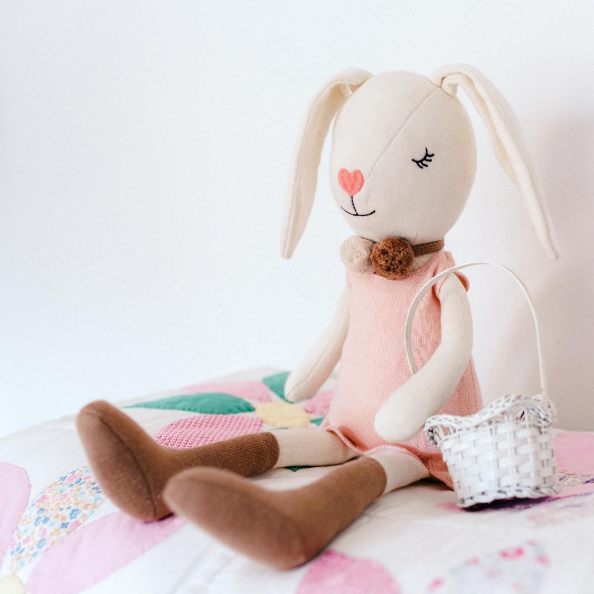 Apple Park Charlotte Organic Knit Bunny Plush Toy for Babies