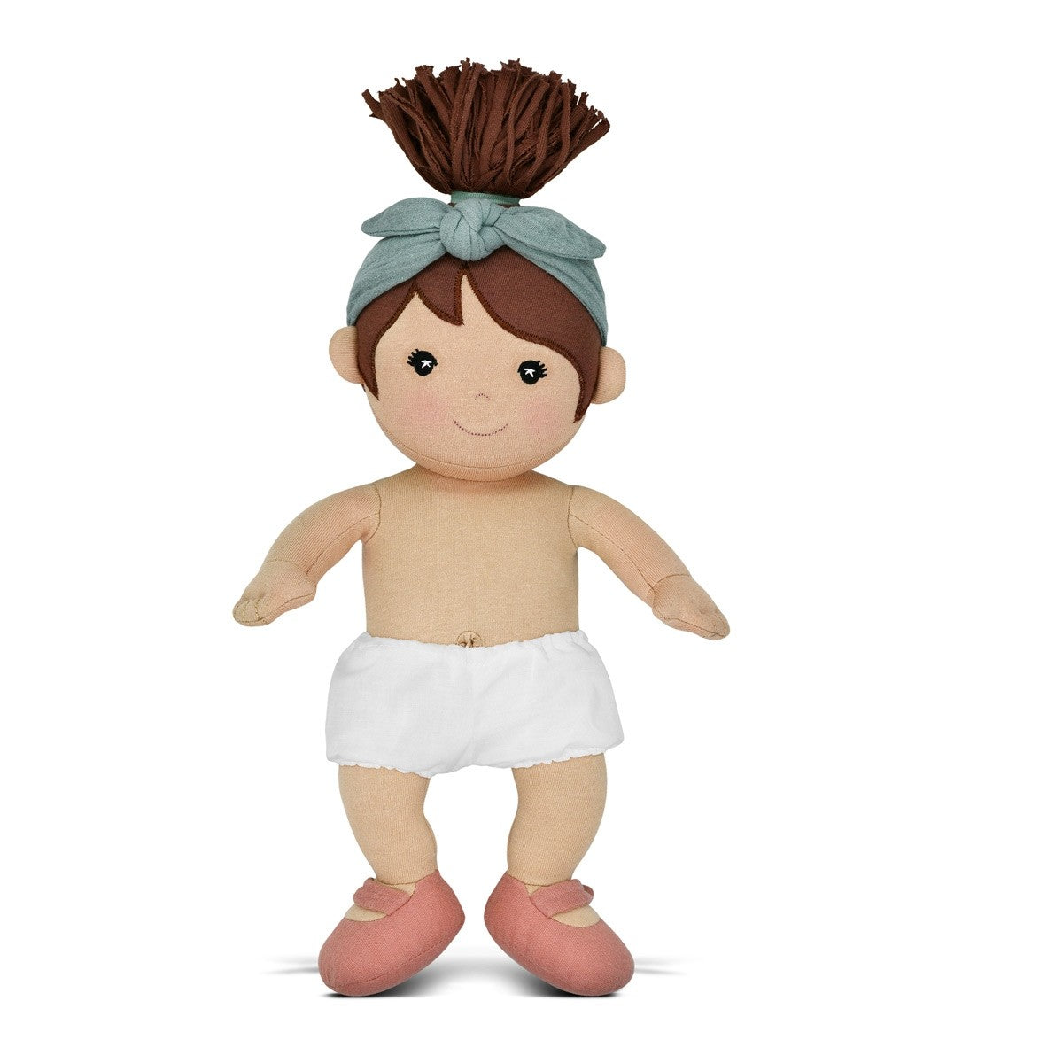 Apple Park Paloma in Teal Organic Doll  Eco-Friendly Plush Toy